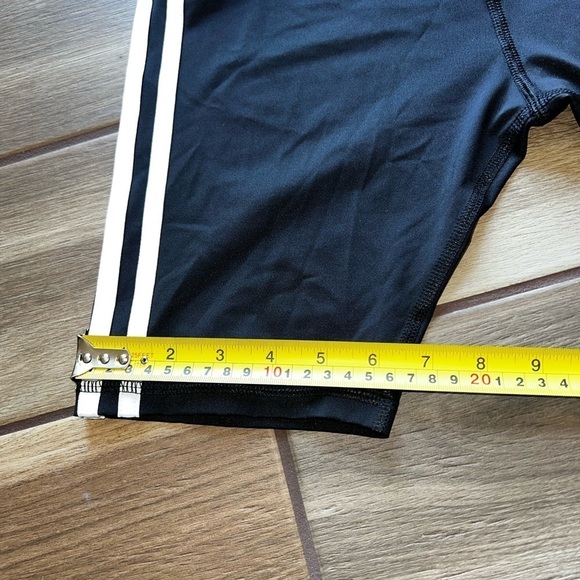 Nwt Girls Adidas Black White Climalite Elastic waist bike shorts XL 16 Stretch - Picture 5 of 10